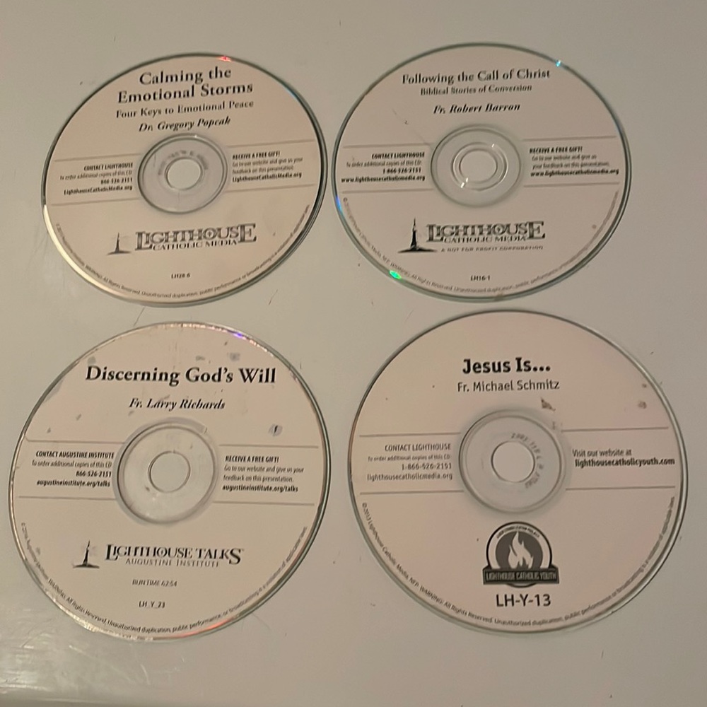 4 Catholic CDs Fr Michael Schmitz Dr Gregory popcak Larry Richards Robert Barron